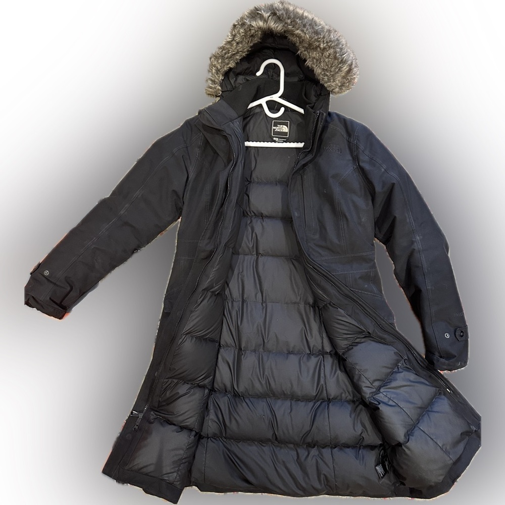 Women’s North Face long down jacket